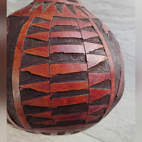 Vintage Maasai Hand Carved Gourd Giraffe Home Decor Kenya - Picture 9 of 13